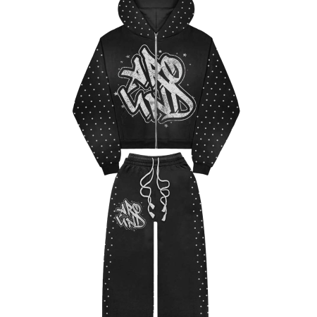 Around Over-Sized Zipper Hoodie Set