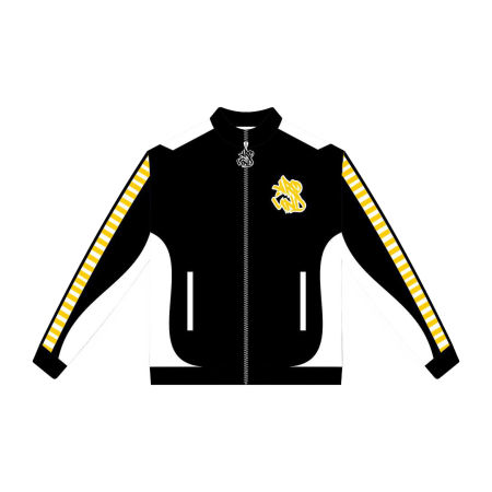 Black Zip Through Mesh Panelled Tracksuit